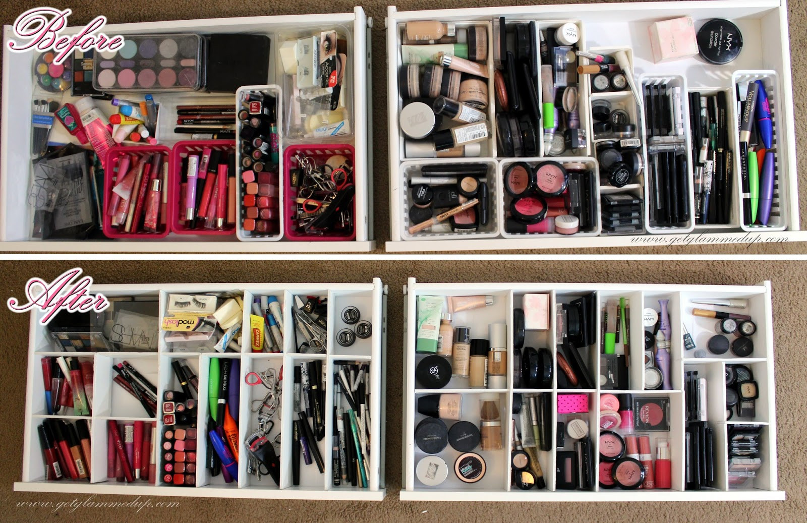 DIY Makeup Organizer Drawers
 DIY Custom Drawer Dividers GetGlammedUp