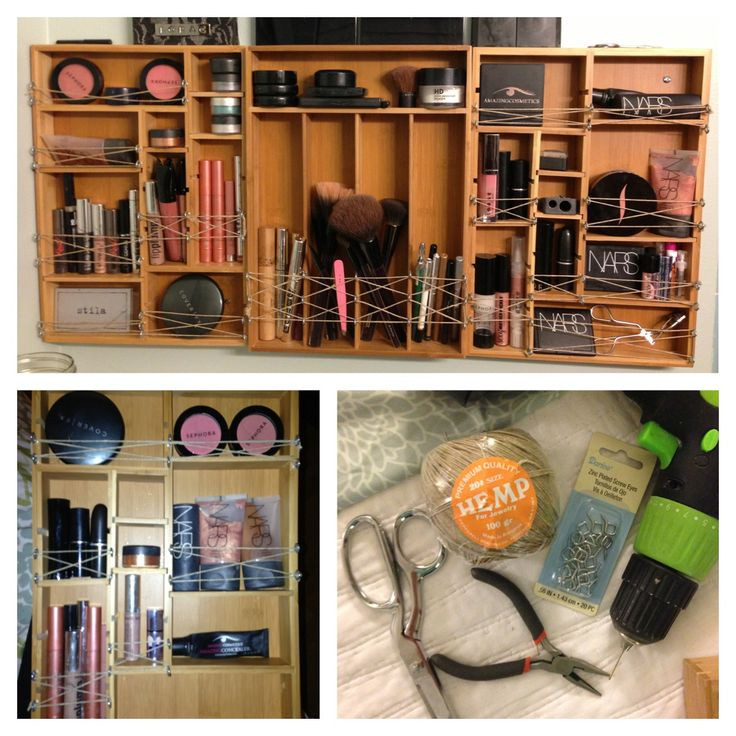 DIY Makeup Organizer Drawers
 DIY wall makeup organizer You ll need enough bamboo