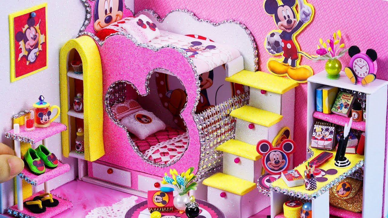 DIY Mickey Mouse Decorations
 DIY Miniatures Dollhouse Mickey Mouse Room Decor 43