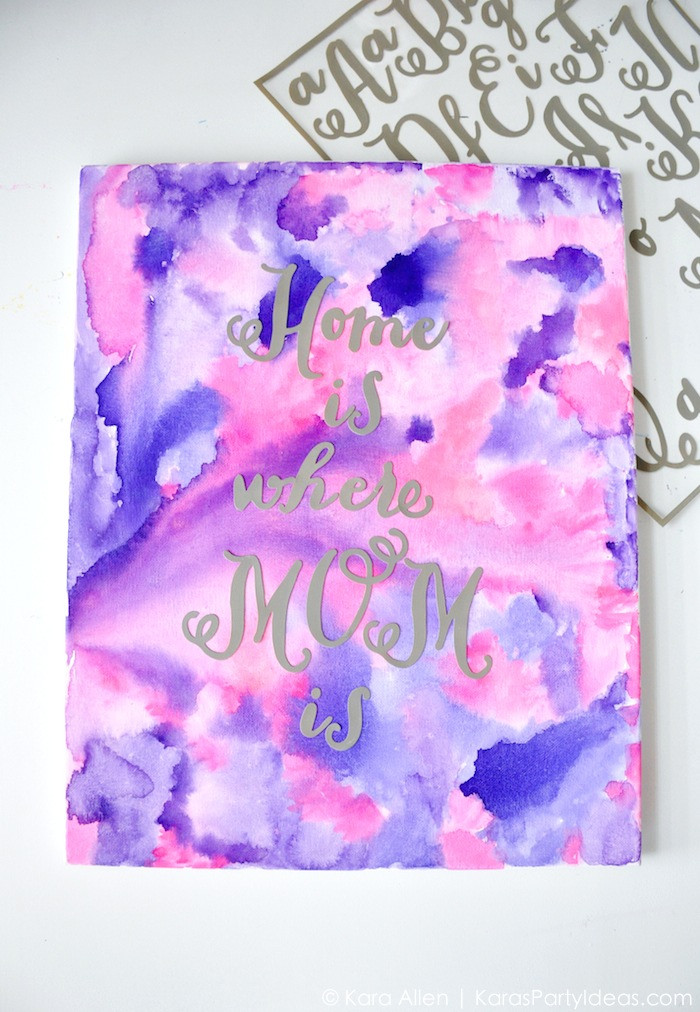 Diy Mother'S Day Gift Ideas
 Kara s Party Ideas Celebrate Mom DIY Watercolor Mother s