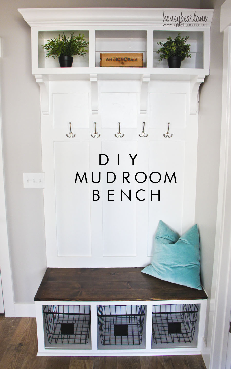 DIY Mudroom Bench Plans
 DIY Mudroom Bench Part 2 HoneyBear Lane