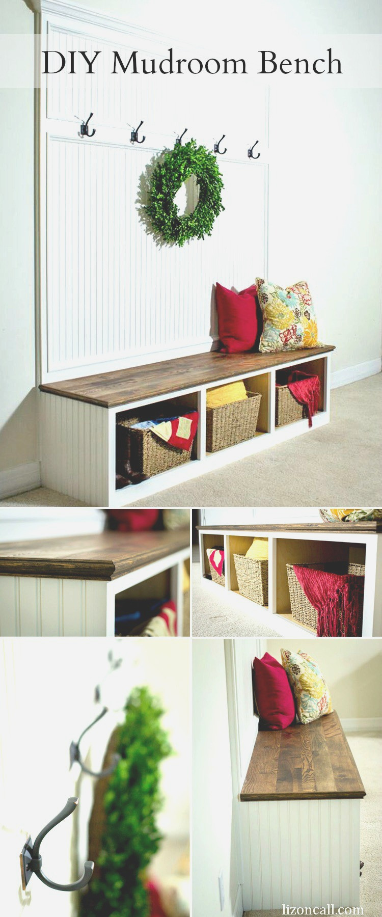 DIY Mudroom Bench Plans
 DIY Mudroom Bench Liz on Call