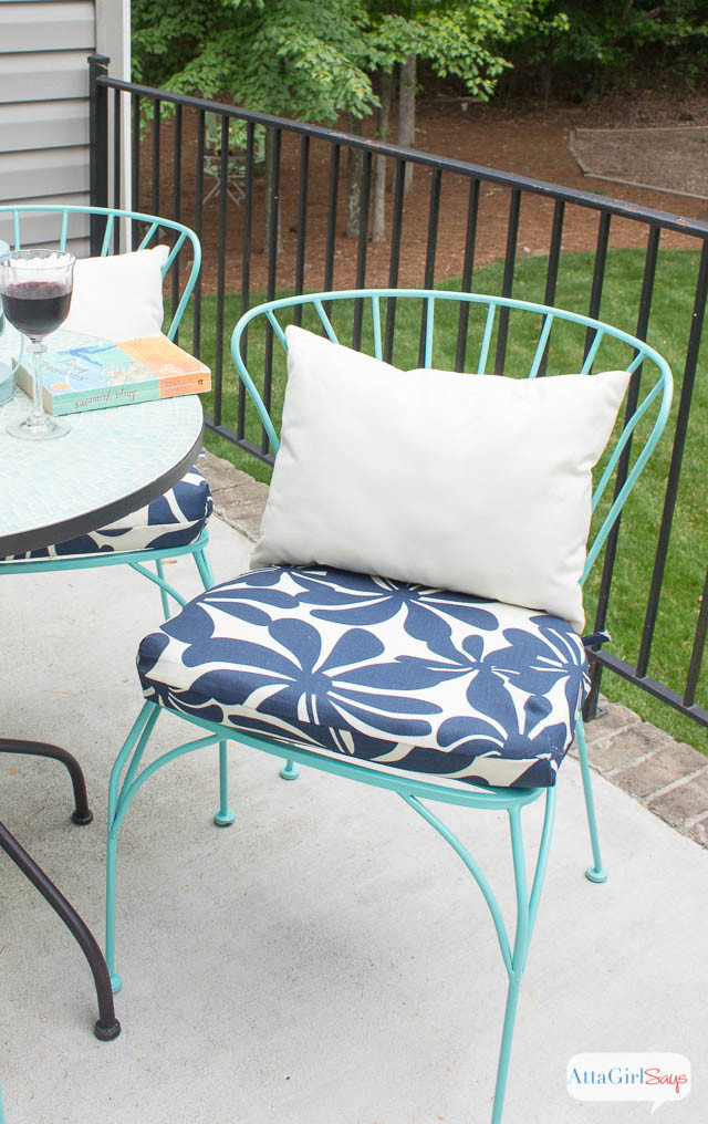 DIY Outdoor Bench Cushions
 Porch Makeover Progress DIY Outdoor Chair Cushions Atta