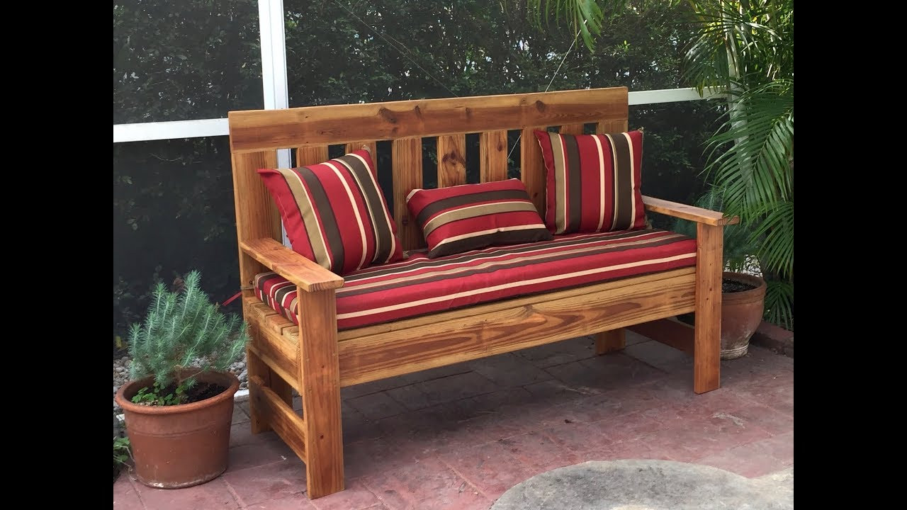 DIY Outdoor Bench Seats
 Upcycled Wood Outdoor Bench Garden Bench DIY 60 inch