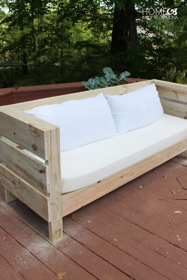 DIY Outdoor Couch Cushions
 How to Build a Rustic Outdoor Sofa the Easy Way