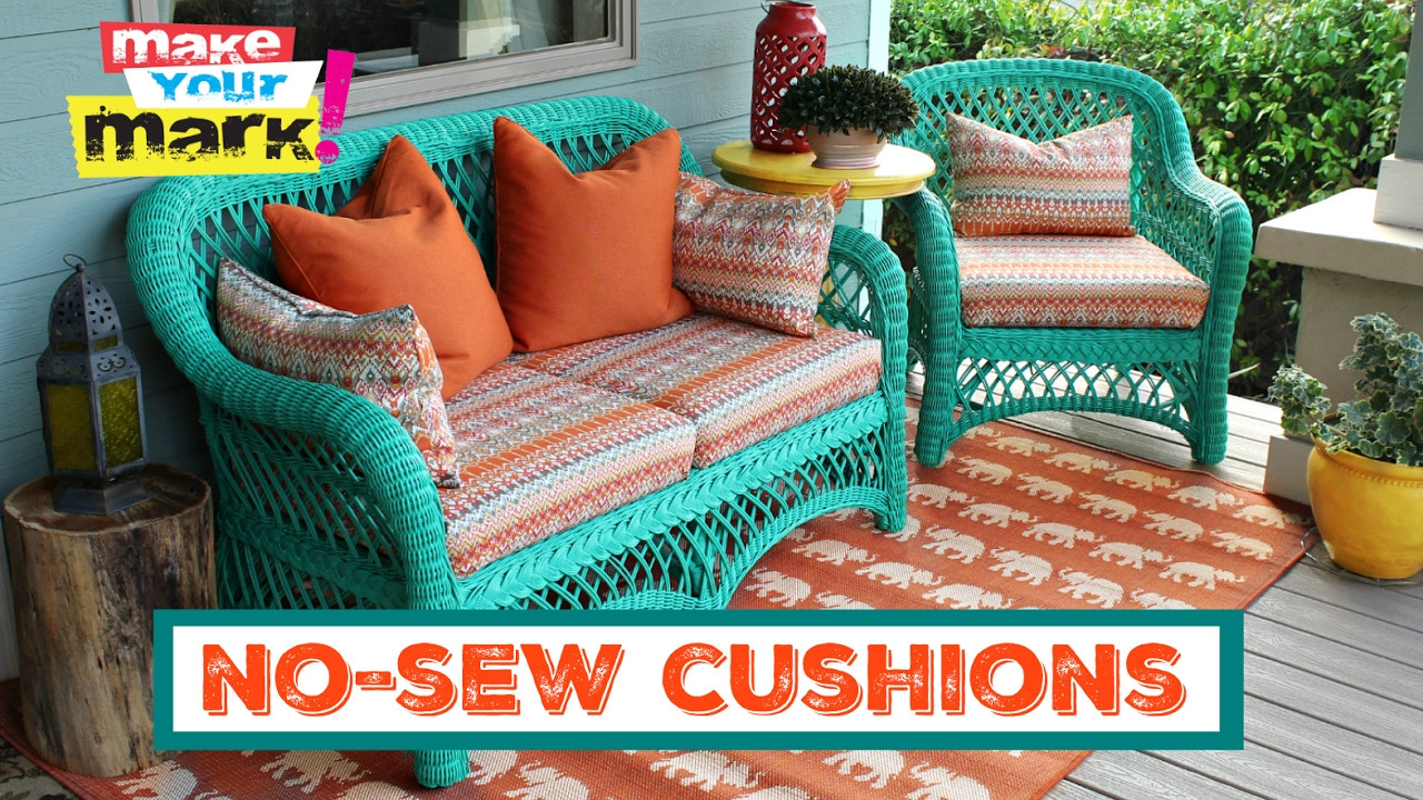DIY Outdoor Couch Cushions
 How to No Sew Pillows And Cushions