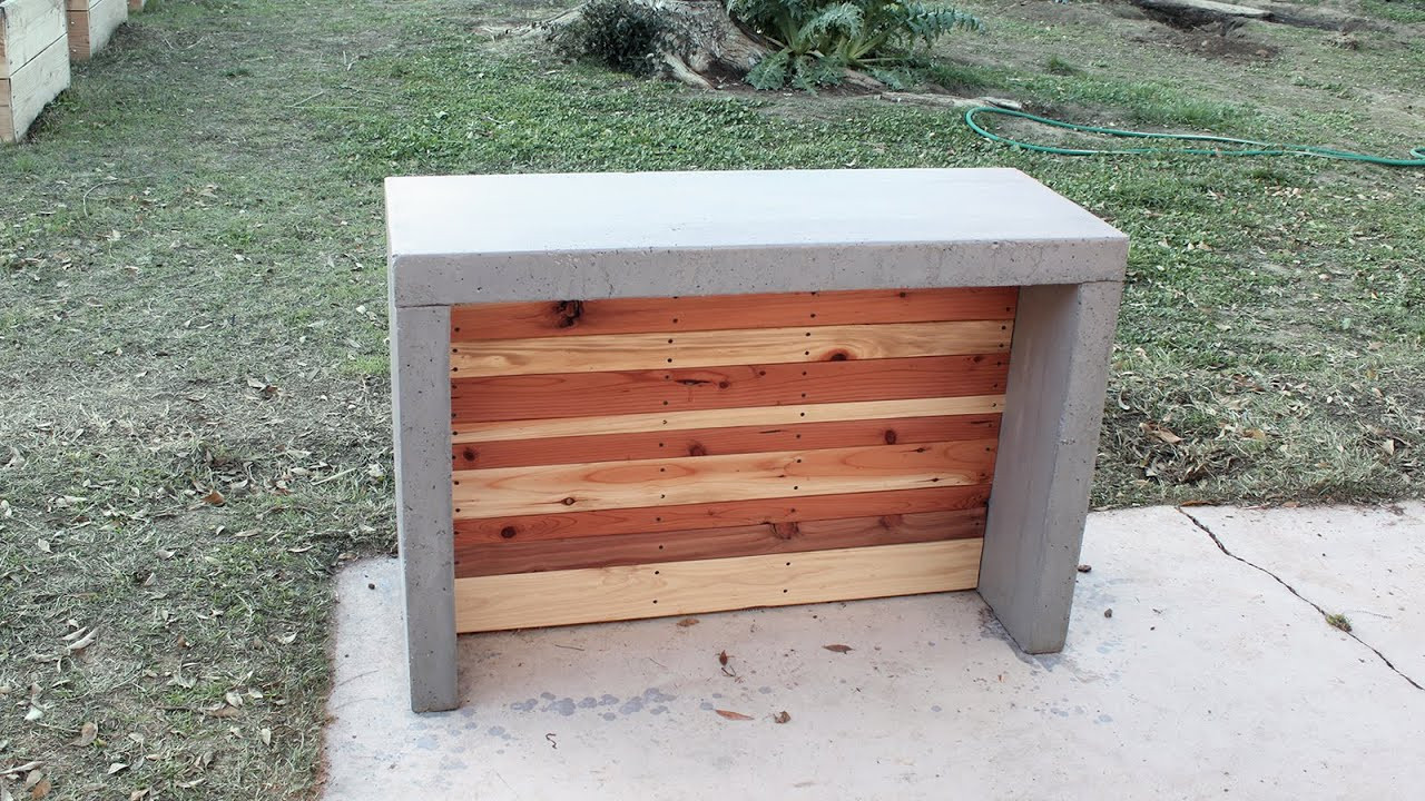 DIY Outdoor Countertops
 How to make concrete countertops for an outdoor bar or