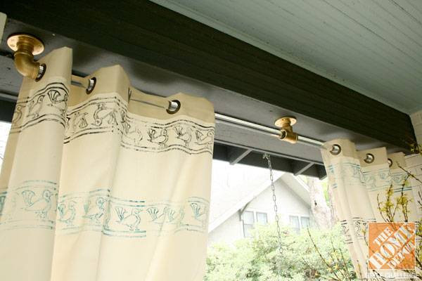 DIY Outdoor Curtain Rod
 outdoor patio curtains