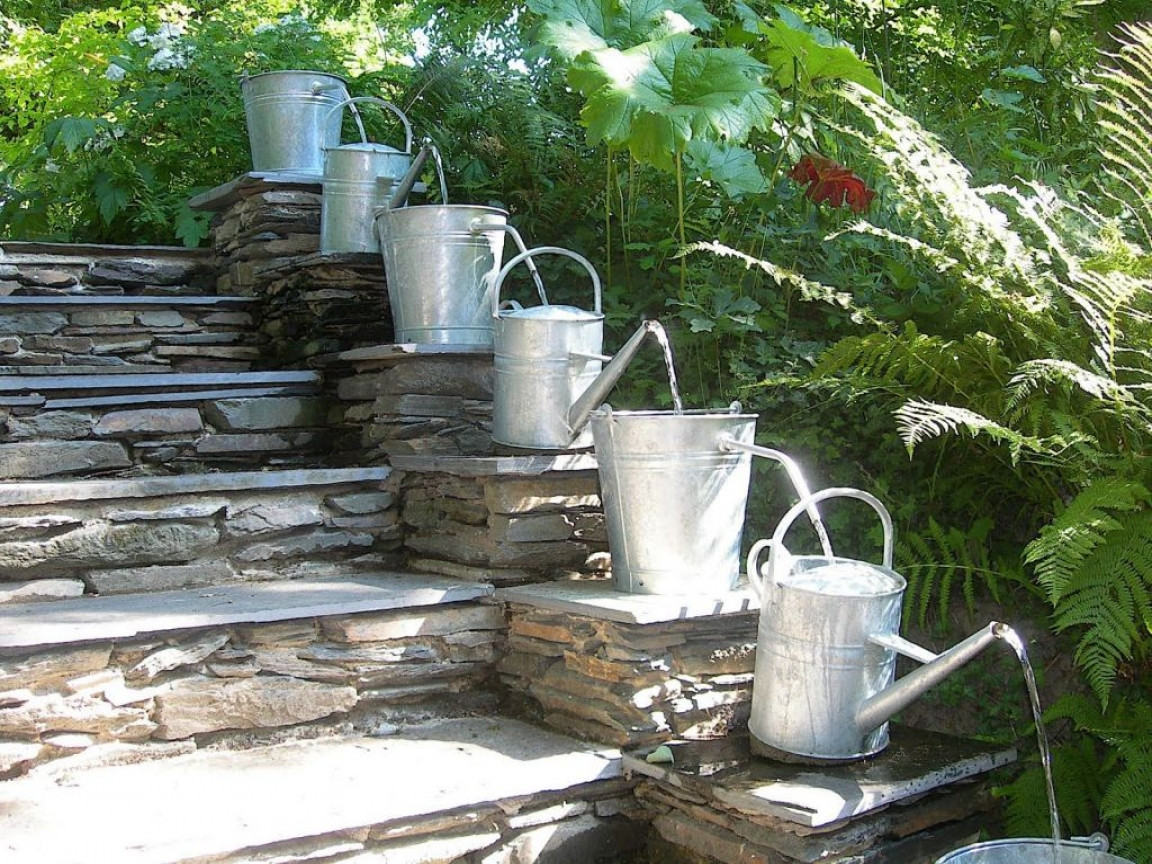 DIY Outdoor Drinking Fountain
 Waterfall ideas for small ponds diy outdoor water