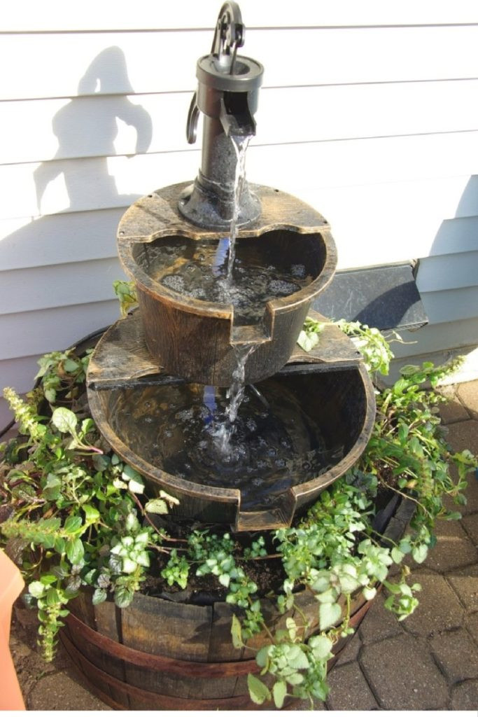 DIY Outdoor Drinking Fountain
 DIY water fountain improving a store bought one with a