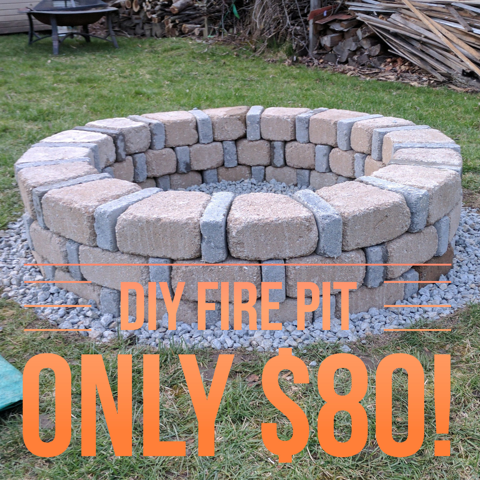 DIY Outdoor Fire Pit
 DIY Brick Fire Pit For ly $80