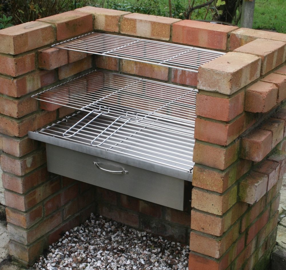 DIY Outdoor Grill
 HEAVY DUTY DIY Brick Charcoal BBQ & Oven Cupboard