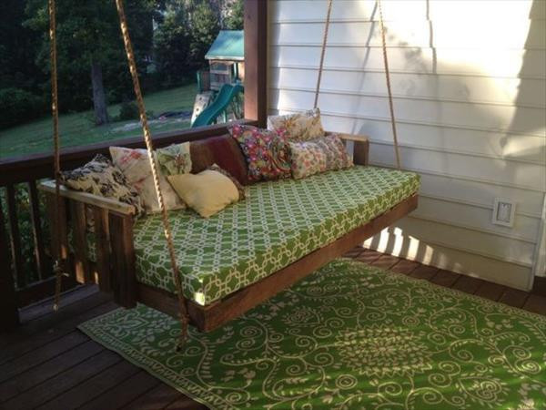 DIY Outdoor Hanging Bed
 Simple DIY Pallet Hanging Bed Ideas – Ideas with Pallets