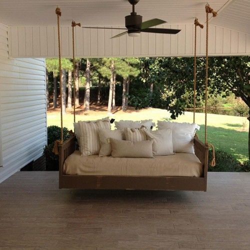 DIY Outdoor Hanging Bed
 Ridgidbuilt Mission Hanging Daybed Swing