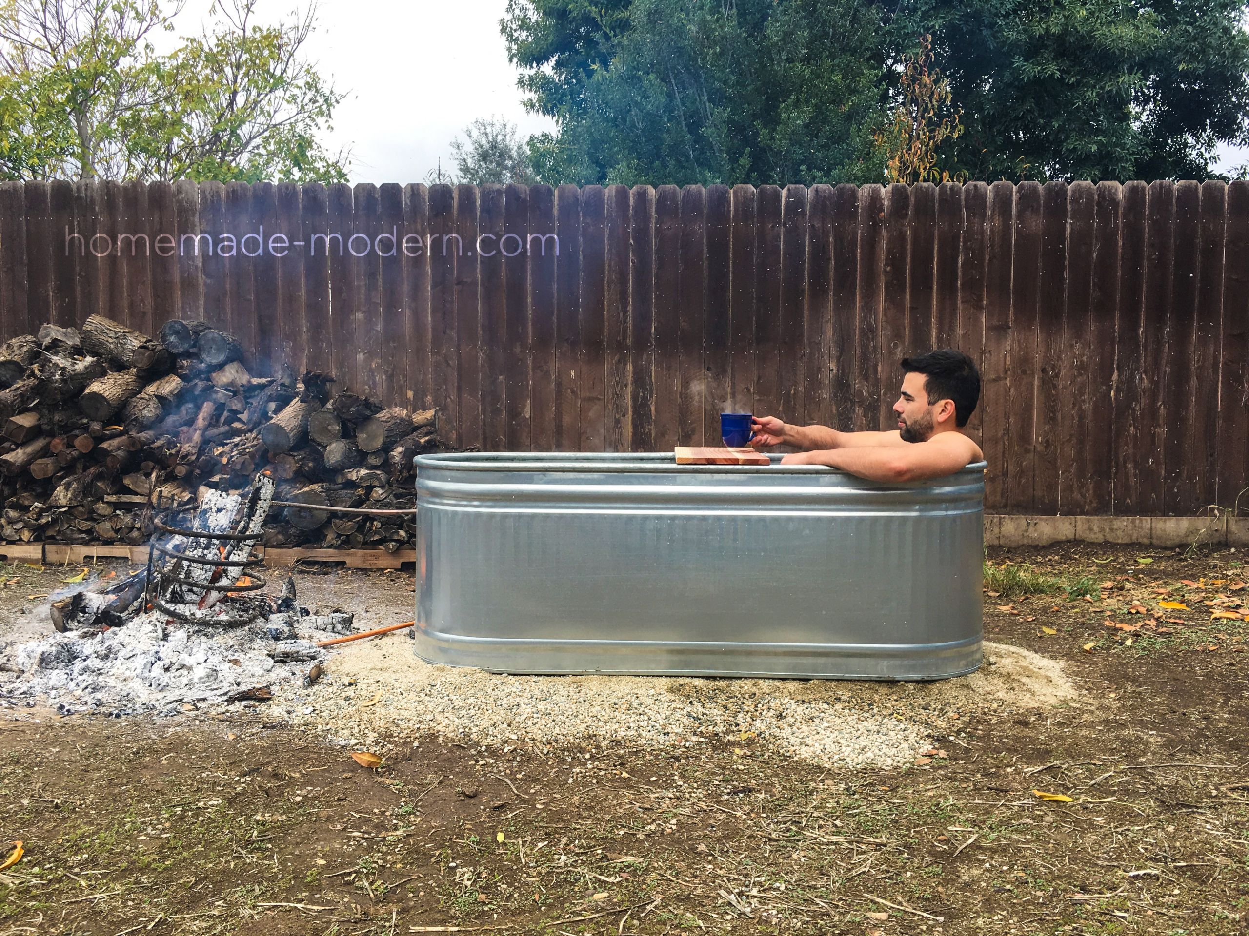 DIY Outdoor Hot Tub
 HomeMade Modern EP112 DIY Wood Fired Hot Tub