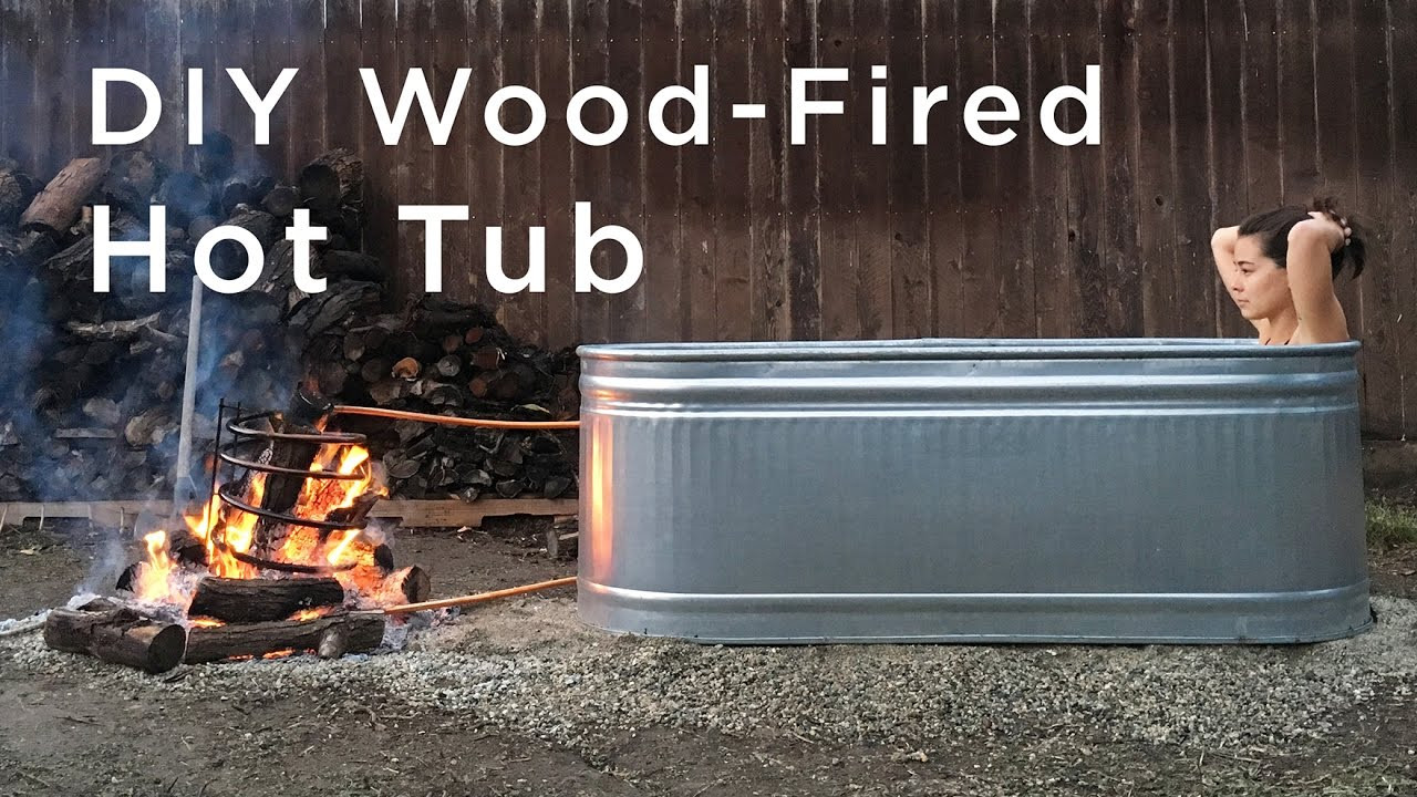 DIY Outdoor Hot Tub
 DIY Wood Fired Hot Tub
