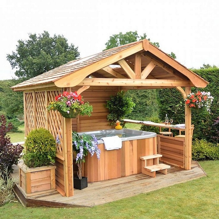 DIY Outdoor Hot Tub
 Mind Blowing Ideas for Patio Hot Tubs
