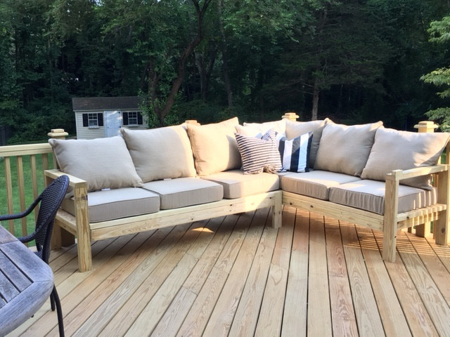 DIY Outdoor Sectional Plans
 e Arm 2x4 Outdoor Sofa Sectional Piece