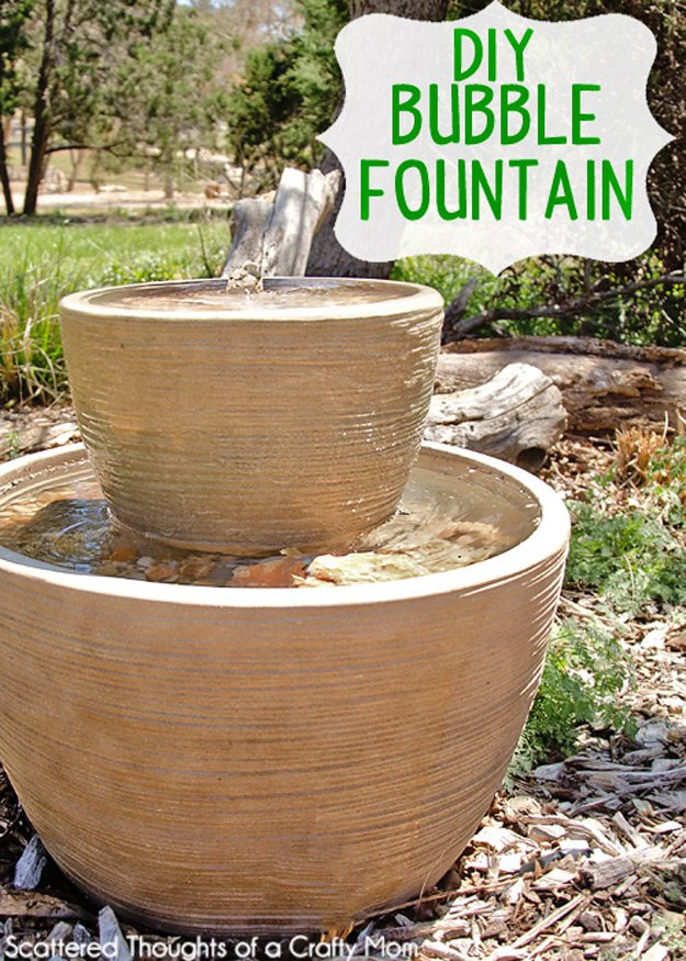 DIY Outdoor Water Feature
 Easy DIY Backyard Project Ideas Craft Ideas