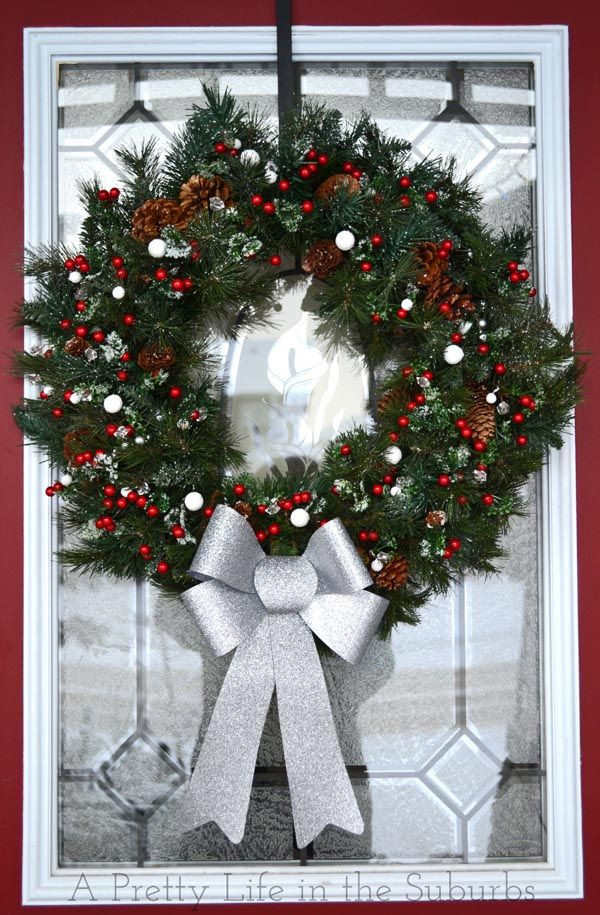 DIY Outdoor Wreath
 Pin on Christmas Wreath Decorations And Ideas