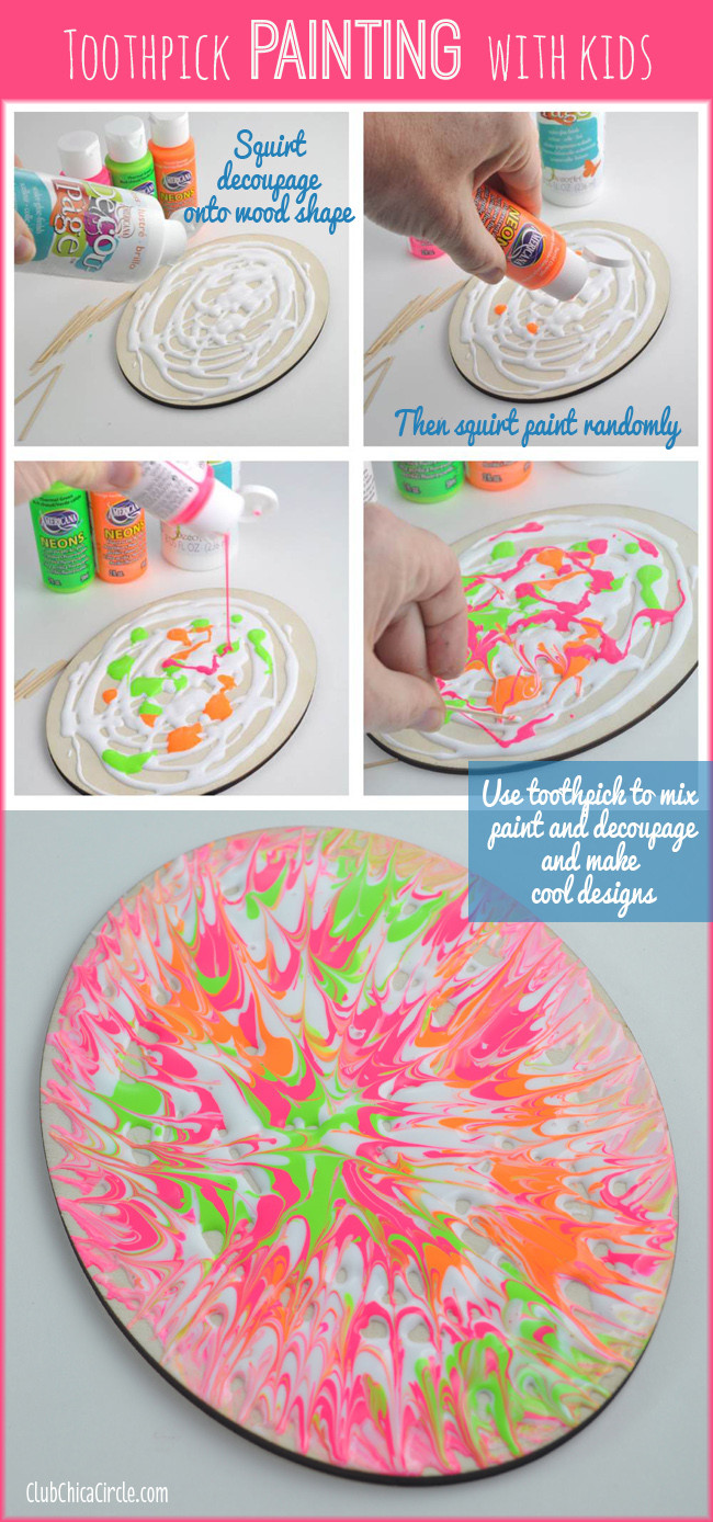 DIY Paint For Kids
 Easy Toothpick Painting with Kids