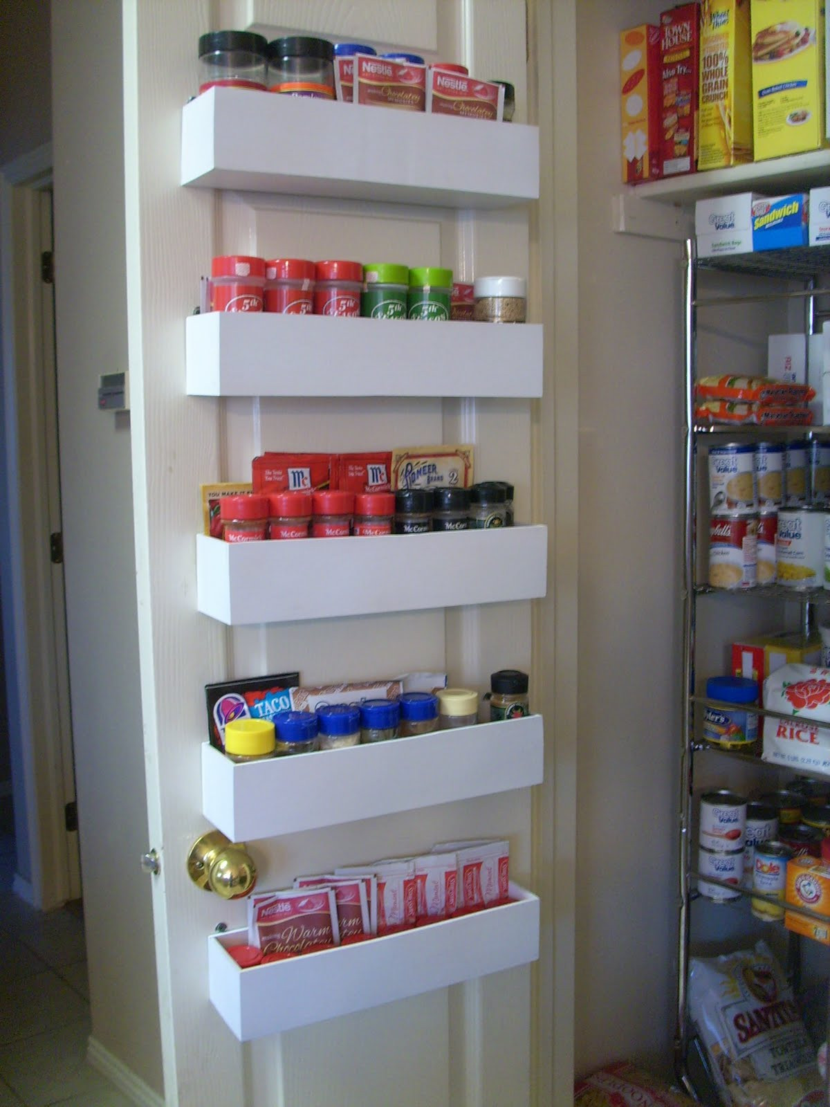 DIY Pantry Organization Ideas
 RobbyGurl s Creations DIY Pantry Door Spice Racks