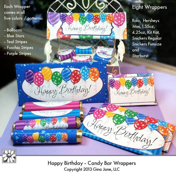 DIY Party Favours For Kids
 Happy Birthday Printables Hershey Candy Bar Wrappers