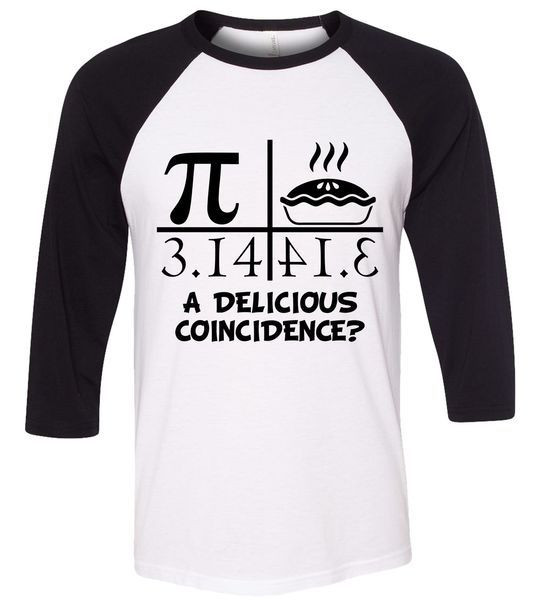 Diy Pi Day Shirts
 A Delicious Coincidence Pi Day 3 14 Math Geek Baseball