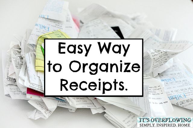 DIY Receipt Organizer
 Keeping Receipts Organized ItsOverflowing
