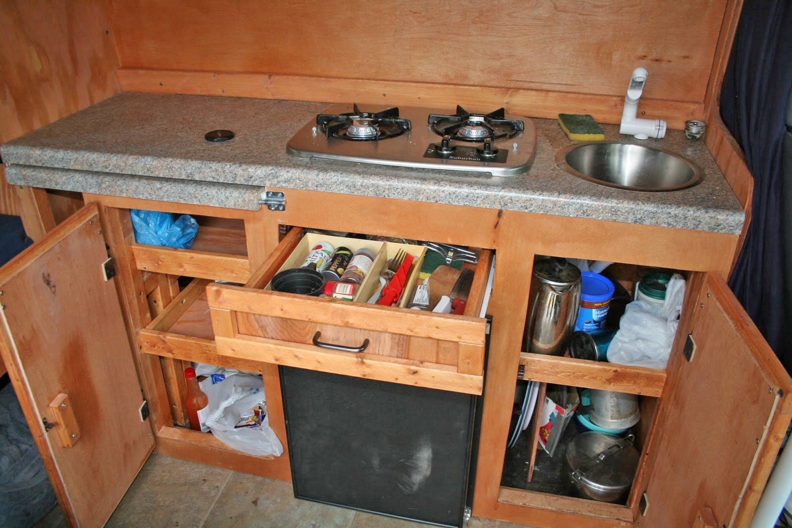 Diy Rv Outdoor Kitchen
 Simple but very functional kitchen in Mike Williams DIY