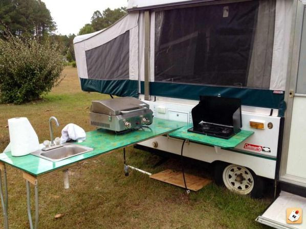 Diy Rv Outdoor Kitchen
 Custom outdoor kitchen Camping Pinterest