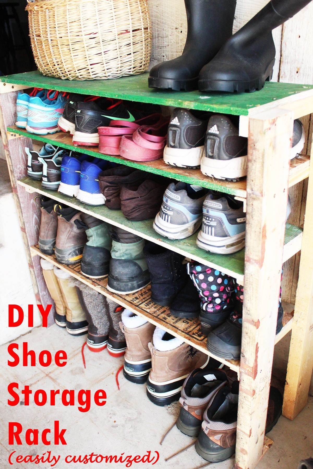 DIY Shoe Organizer
 DIY Shoe Storage Shelves for Garage An Easy Fast and
