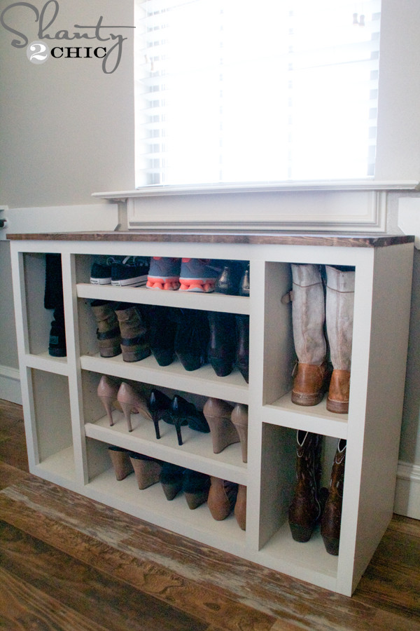 DIY Shoe Organizer
 DIY Shoe Storage Cabinet Shanty 2 Chic