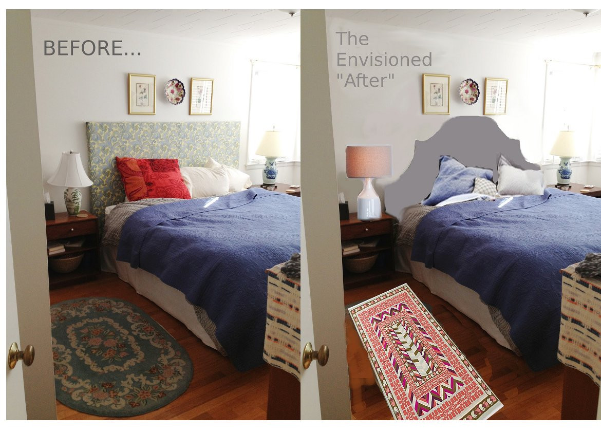 Diy Small Bedroom Makeover
 Tiptoethrough Before and After DIY Headboard Makeover