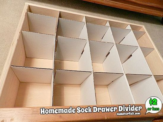 DIY Sock Drawer Organizer
 Homemade Sock Drawer Divider Simply Brilliant