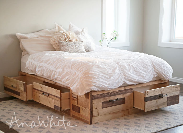 DIY Storage Bed Plans
 Ana White