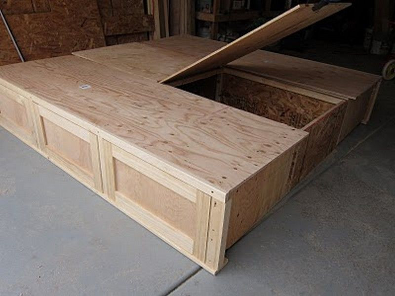 DIY Storage Bed Plans
 diy king bed plans