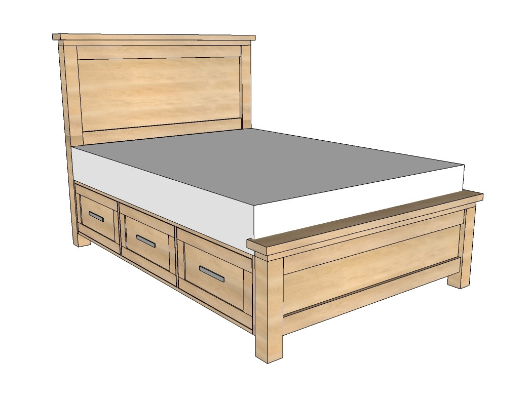 DIY Storage Bed Plans
 Ana White