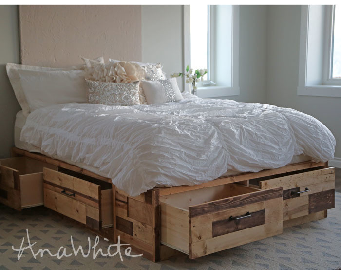 DIY Storage Bed Plans
 Ana White