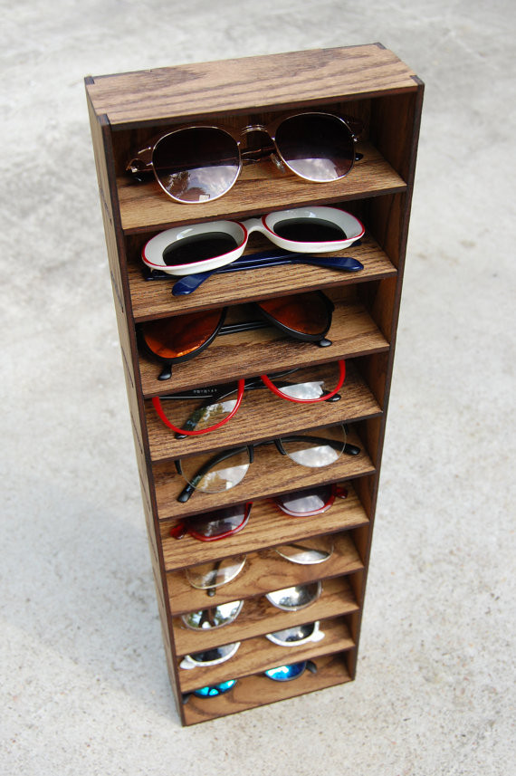 DIY Sunglass Organizer
 10ct Sunglasses Organizer Display Rack Stand Case Box Drawer