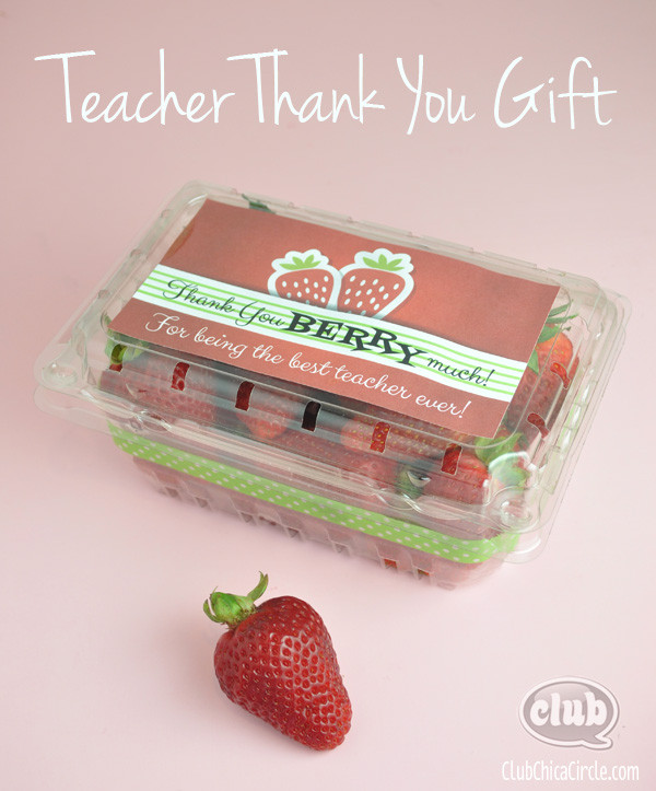 DIY Thank You Gifts For Teachers
 We are "Berry" Thankful Homemade Teacher Gift Idea