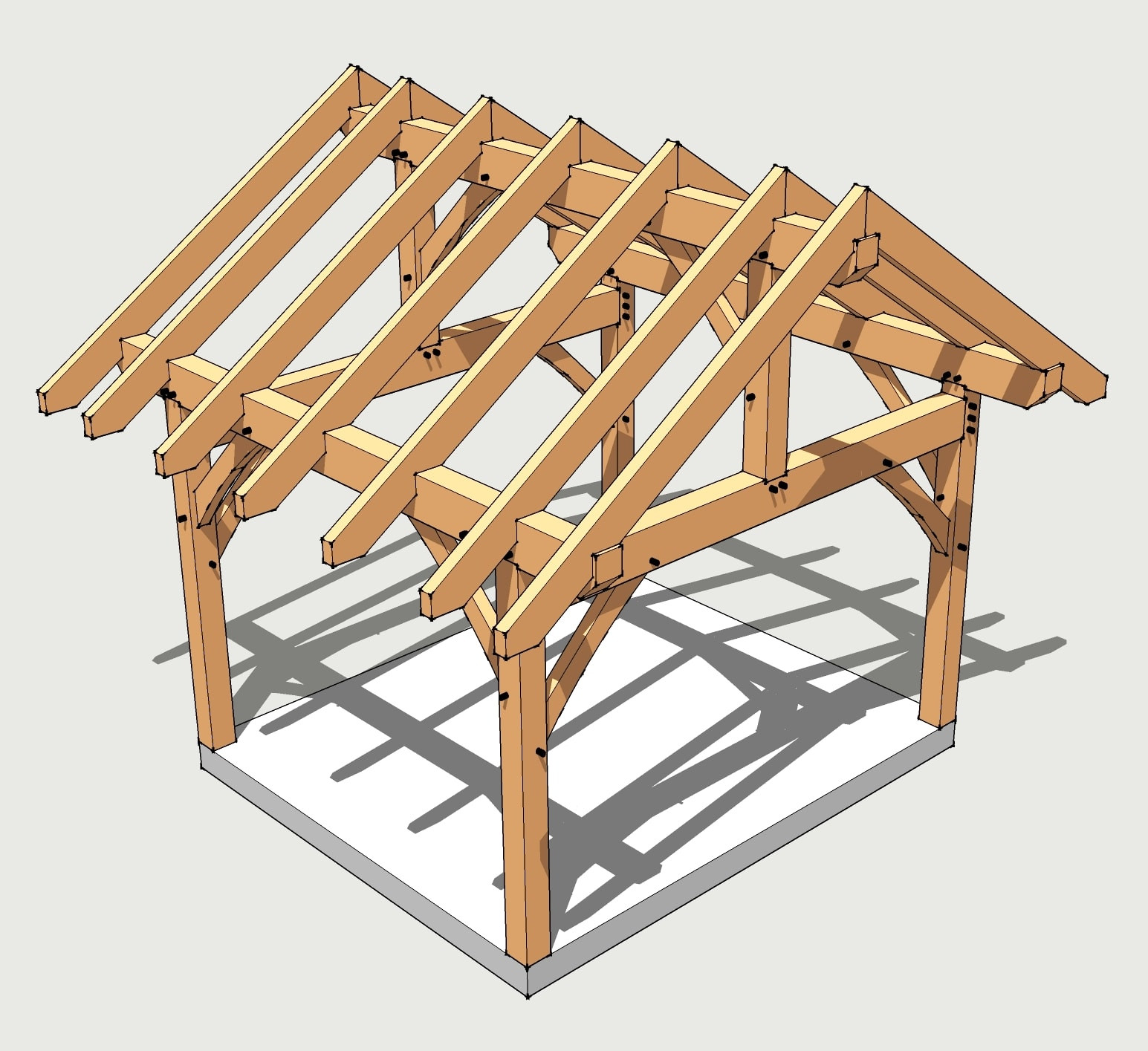 DIY Timber Frame Plans
 12x14 Timber Frame Plan Timber Frame HQ