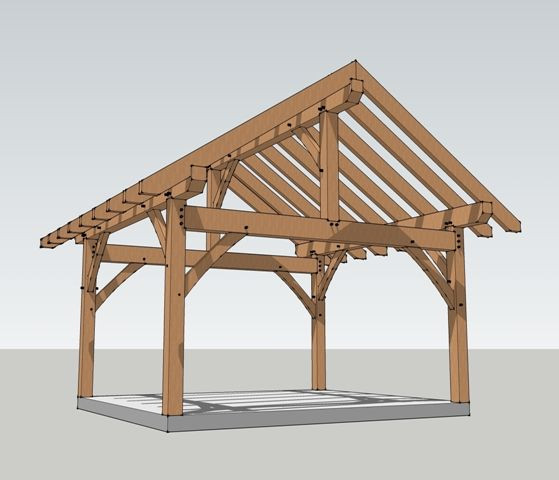 DIY Timber Frame Plans
 16x16 Timber Frame Plan