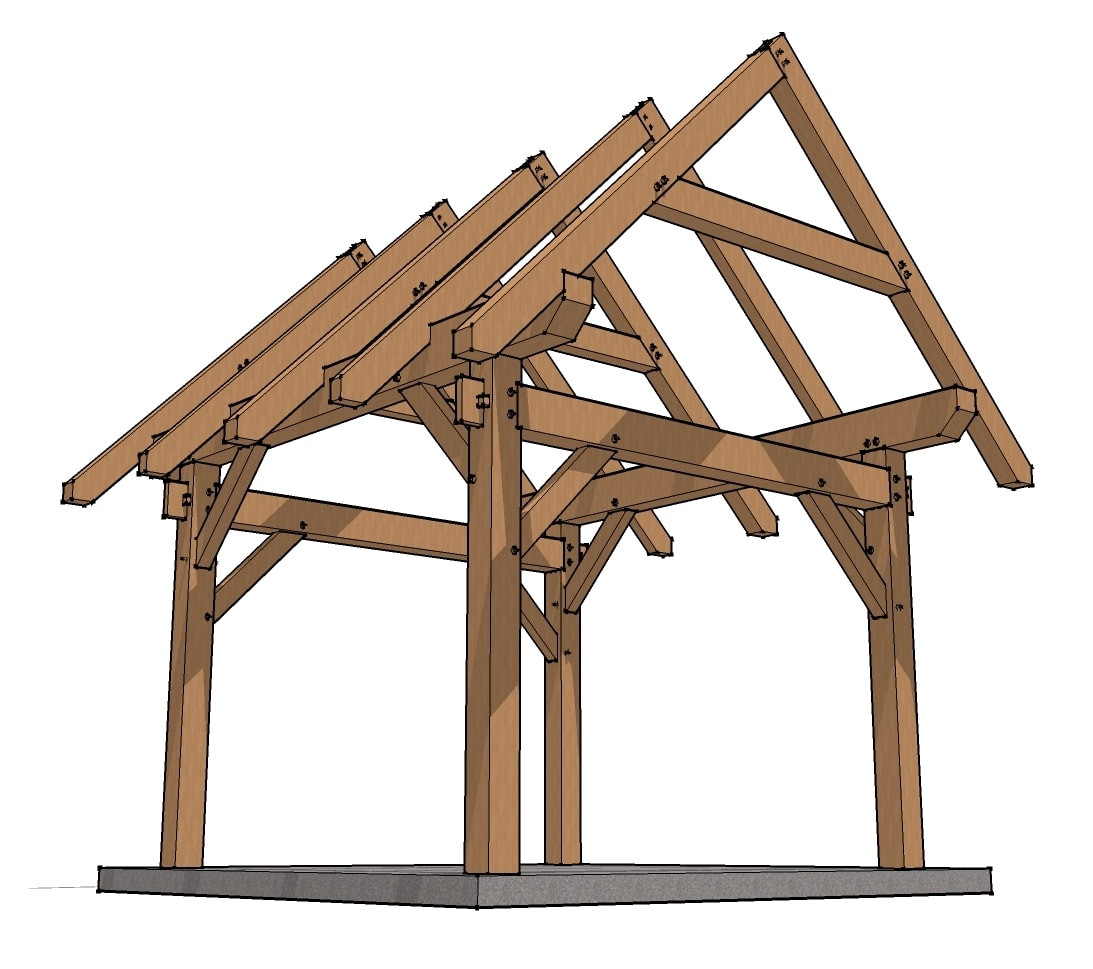 DIY Timber Frame Plans
 12x12 Timber Frame Plan Timber Frame HQ