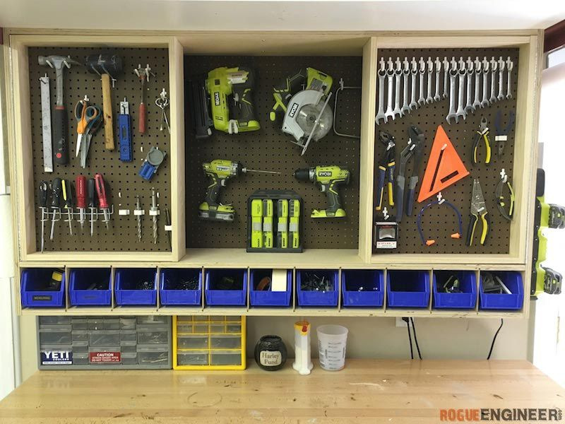 DIY Tool Organization
 Tool Storage Wall Cabinet Shop Organization