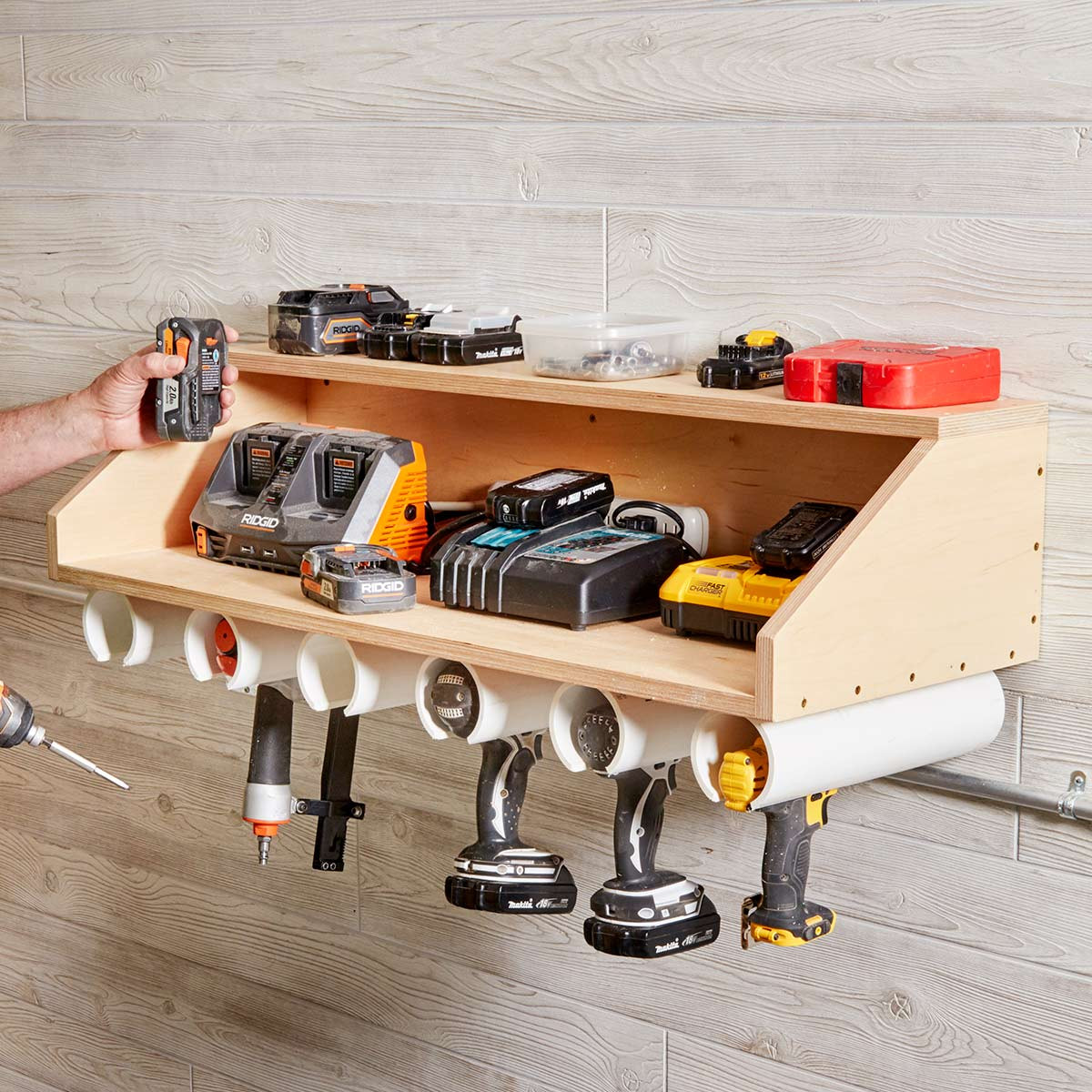 DIY Tool Organization
 Reader Project Drill Dock — The Family Handyman