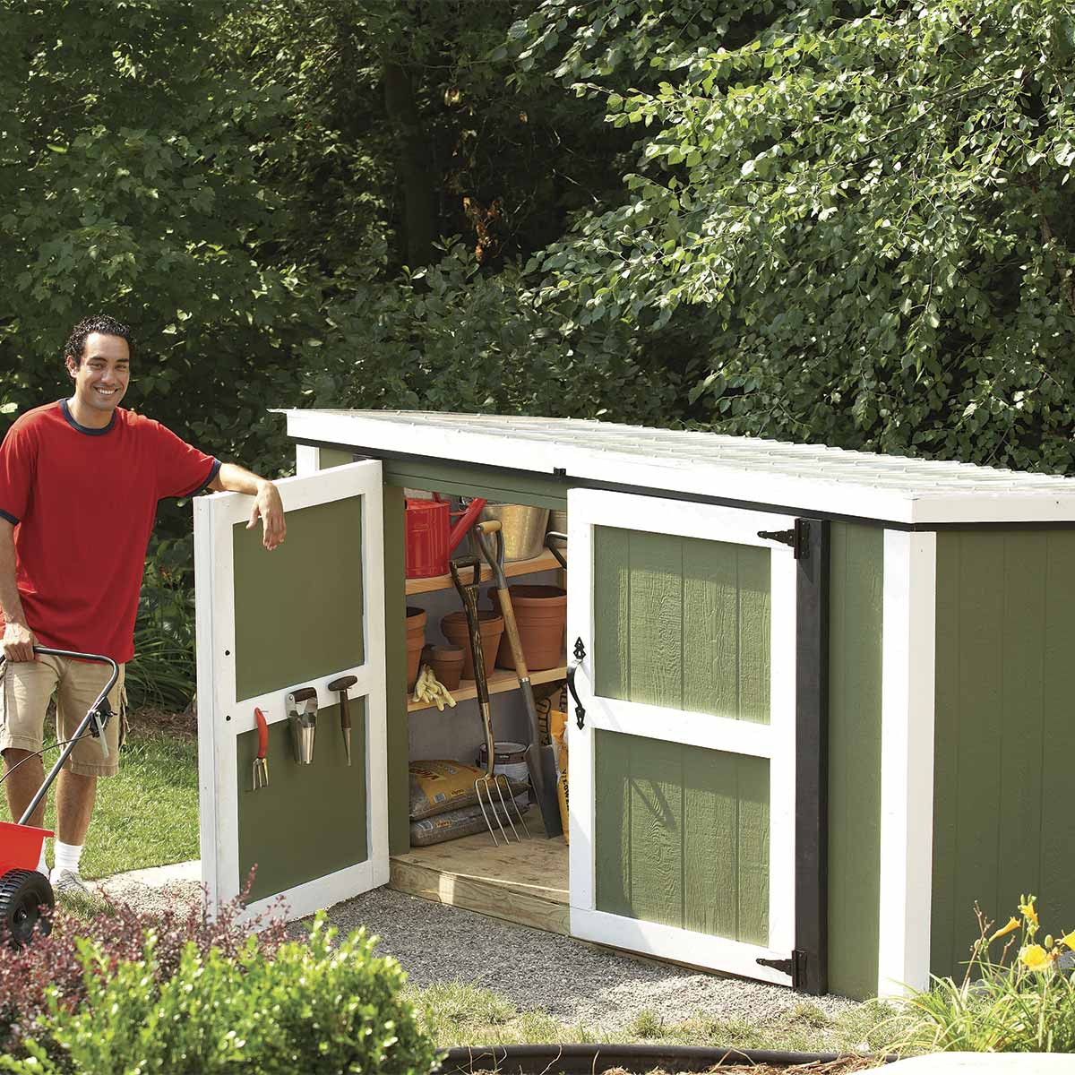 DIY Tractor Shed Plans
 Outdoor Storage Locker Plans & Materials