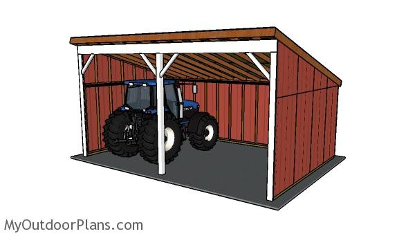 DIY Tractor Shed Plans
 Tractor Lean to Shed Roof Plans MyOutdoorPlans