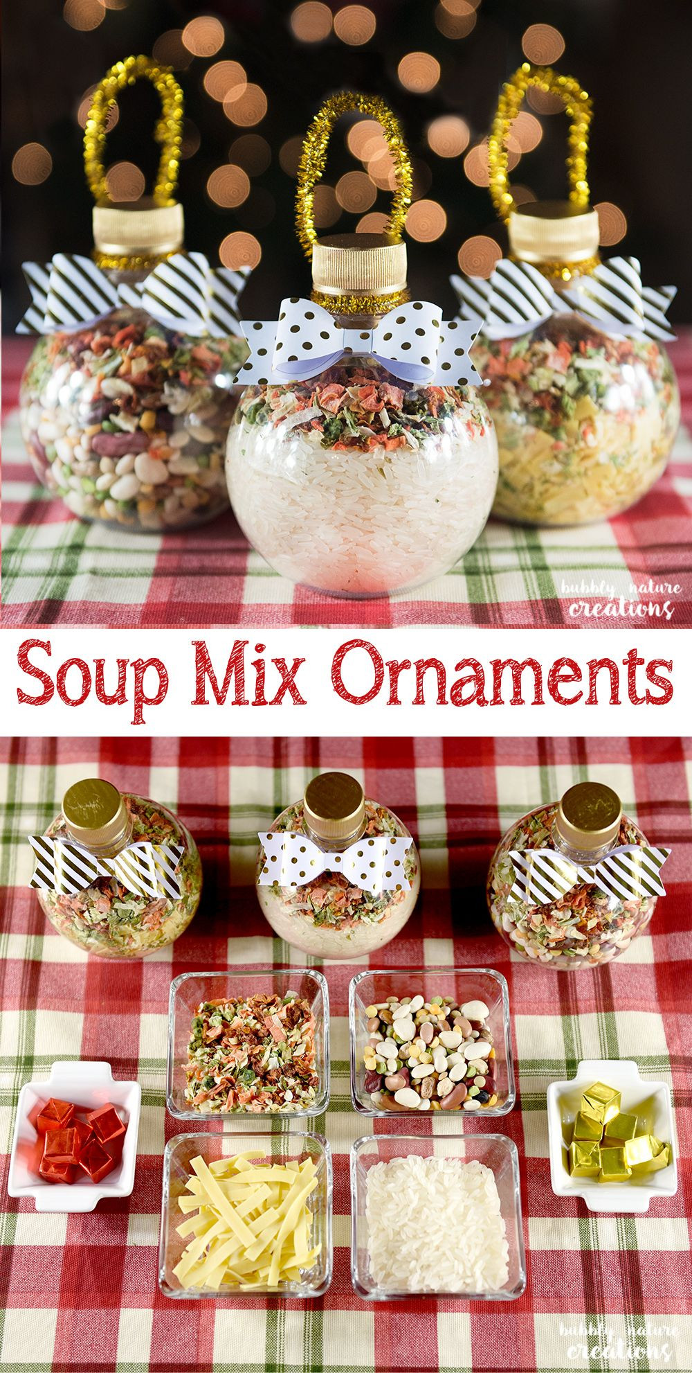 DIY Unique Gifts
 Soup Mix Ornaments Recipe Food ts to make