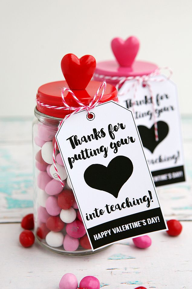 DIY Valentines Gift For Teachers
 Thanks For Putting Your Heart Into Teaching
